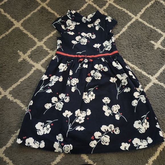 Janie and Jack Other - Janie and Jack navy and white floral dress sz 7